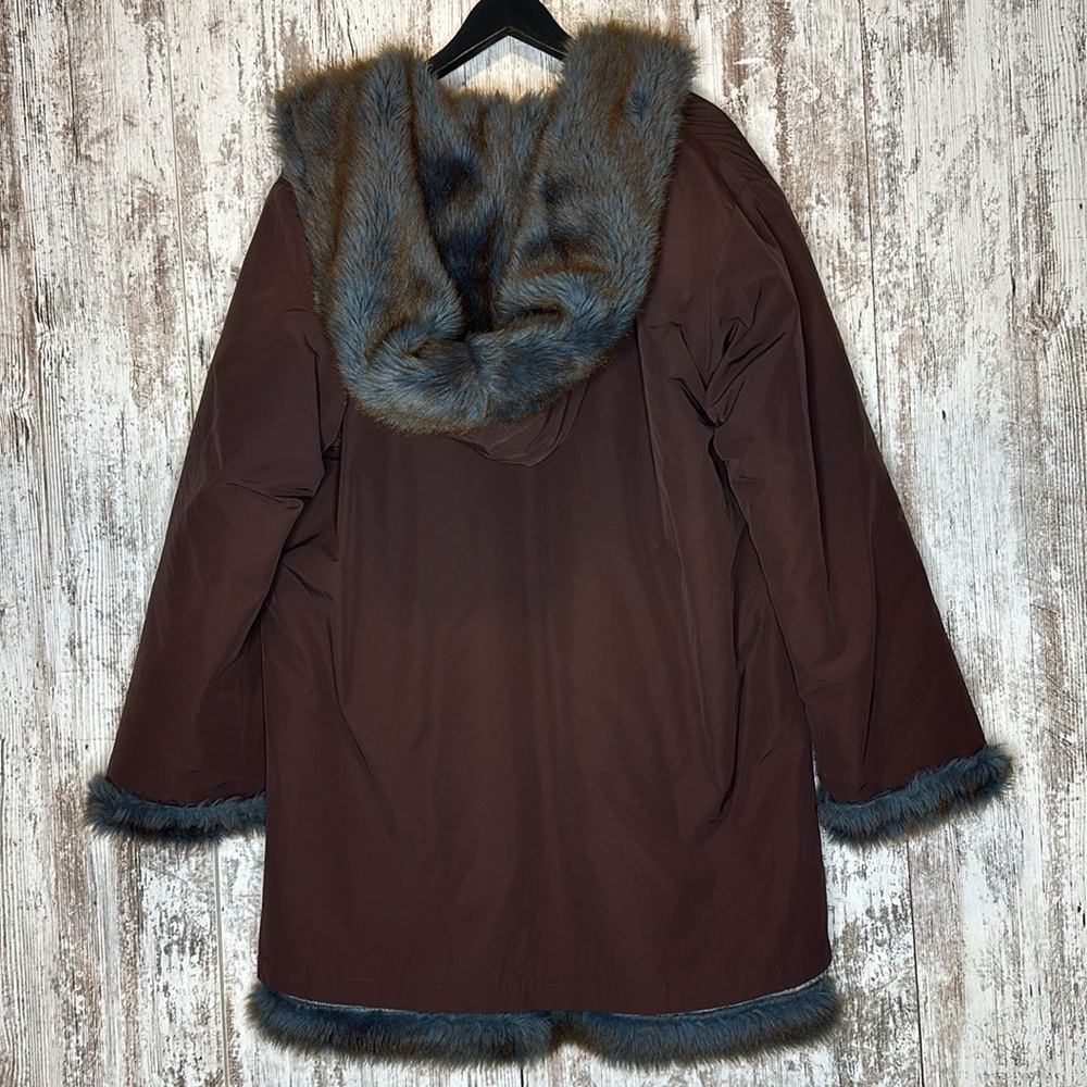 Ivan Grundahl Linea S Faux Fur reversible Coat size 36 - Picture 2 of 8